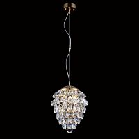 подвесной светильник crystal lux charme sp3+3 led gold/transparent в Якутске