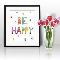 постер be happy а4 в Якутске
