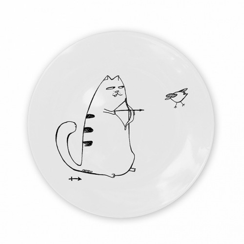 тарелка кот-стрелец в Якутске