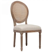 стул vintage french round cane back кремовый лён в Якутске