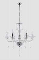 подвесная люстра crystal lux monica sp6 chrome/transparent в Якутске