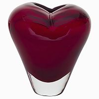 ваза стеклянная (красная) heart 12*9*13 в Якутске