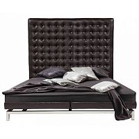 кровать двуспальная 180х200 коричневая из экокожи boss bed в Якутске