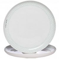 тарелка белая с бирюзовым рисунком 30*30*3,3 в Якутске