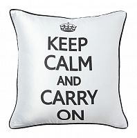 подушка с надписью keep calm and carry on в Якутске