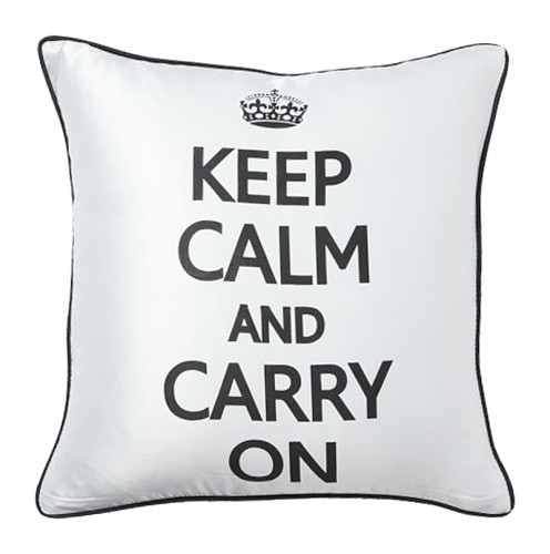 подушка с надписью keep calm and carry on в Якутске