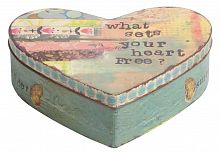 металлическая декоративная коробка (шкатулка) в виде сердца heart в Якутске