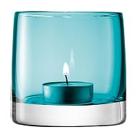 подсвечник стеклянный бирюзовый для чайной свечи light colour, 8,5 см в Якутске