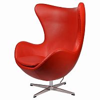 кресло arne jacobsen style egg chair красное в Якутске