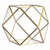 флорариум стеклянный с золотом в винтажном стиле crystal shape в Якутске
