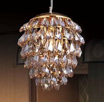 подвесной светильник crystal lux charme sp3+3 led gold/amber в Якутске