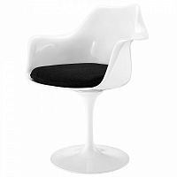 стул eero saarinen style tulip armchair черная подушка в Якутске