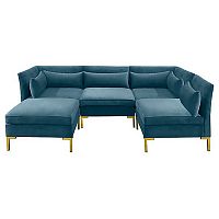 диван zara sectional угловой синий в Якутске