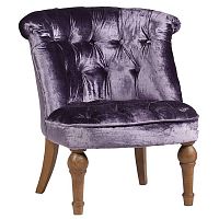 кресло sophie tufted slipper chair вельвет фиолетовое в Якутске