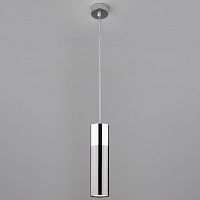 подвесной светильник eurosvet double topper 50135/1 led хром/черный жемчуг в Якутске