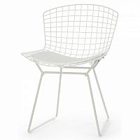 стул bertoia side кожаный standart белый в Якутске