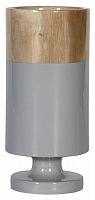 ваза настольная rustic chic tube wood grey в Якутске