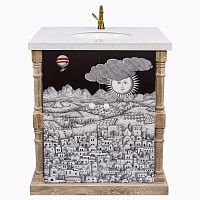 тумба с раковиной старый город снег fornasetti в Якутске