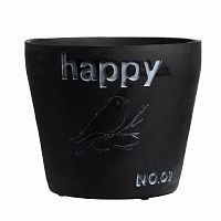 цветочный горшок happy чёрный в Якутске