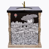 тумба с раковиной старый город нуар fornasetti в Якутске