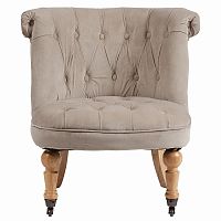 кресло amelie french country chair серо-бежевое в Якутске