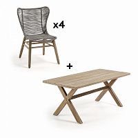 комплект мебели pack 621 brilliant стол + 4 стула от la forma (ex julia grup) в Якутске