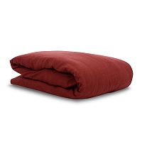 пододеяльник изо льна бордового цвета essential 150х200 в Якутске