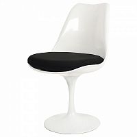 стул eero saarinen style tulip chair черная подушка в Якутске