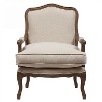 кресло мягкое с подлокотниками бежевое louisa bergere chair в Якутске