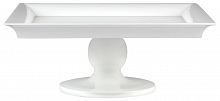 блюдо квадратное на фигурной ножке 50х20 см display белое в Якутске