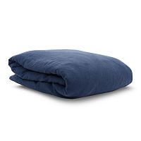 пододеяльник изо льна темно-синего цвета essential 150х200 в Якутске
