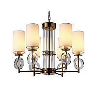 люстра felton 6 от delight collection белая/прозрачная/латунь в Якутске