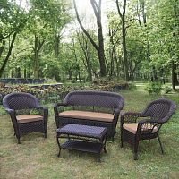 плетеный диван с креслами и столиком для отдыха на 4 персоны jilos в Якутске
