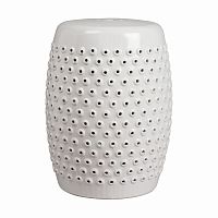 керамический столик-табурет cutwork garden stool белый в Якутске