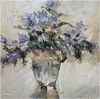 картина маслом цветы виола в Якутске